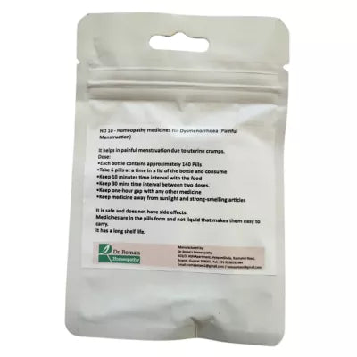 Dr. Romas Homeopathy HD-10 Dysmenorrhoea 2 Bottles - 16 gms (Each)