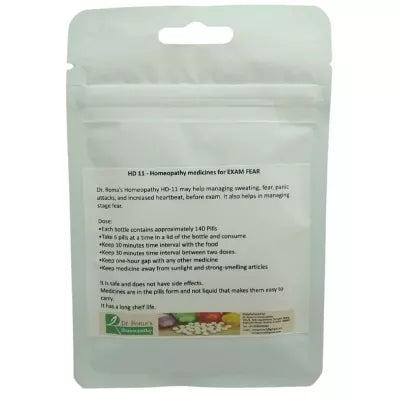 Dr. Romas Homeopathy HD-11 Exam Fear 2 Bottles - 16 gms (Each)