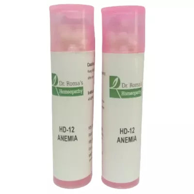 Dr. Romas Homeopathy HD-12 Anemia 2 Bottles - 16 gms (Each)