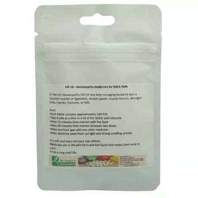 Dr. Romas Homeopathy HD-14 Back Pain 2 Bottles - 16 gms (Each)