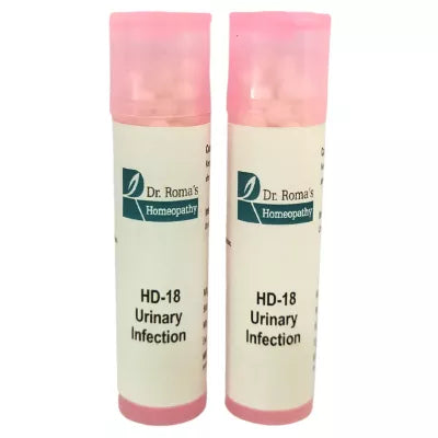 Dr. Romas Homeopathy HD-18 Urinary Infection 2 Bottles of 2 Dram - 16 gms (Each)