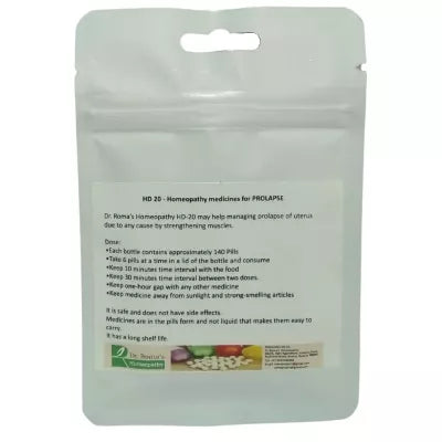 Dr. Romas Homeopathy HD-20 Prolapse 2 Bottles - 16 gms (Each)
