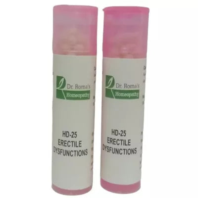 Dr. Romas Homeopathy HD-25 Erectile Dysfunctions 2 Bottles of 2 - 16 gms (Each)