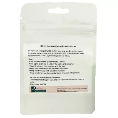Dr. Romas Homeopathy HD-26 Jetlag 2 Bottles - 16 gms (Each)