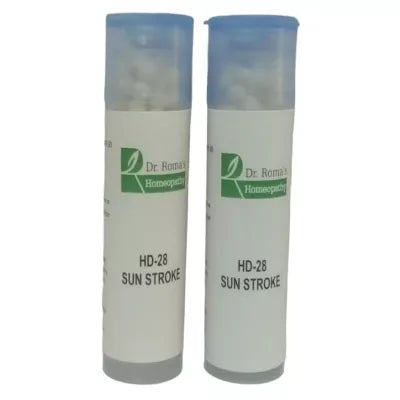 Dr. Romas Homeopathy HD-28 Sun Stroke 2 Bottles - 16 gms (Each)