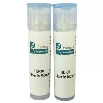 Dr. Romas Homeopathy HD-30 Ulcer In Mouth 2 Bottles - 16 gms (Each)
