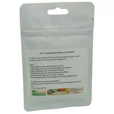 Dr. Romas Homeopathy HD-34 Prostate 2 Bottles - 16 gms (Each)