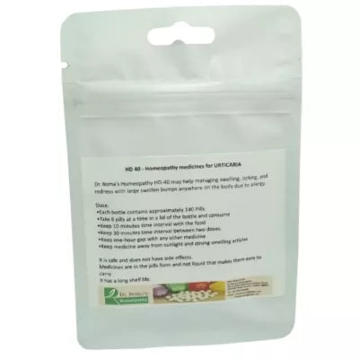 Dr. Romas Homeopathy HD-40 Urticaria 2 Bottles - 16 gms (Each)