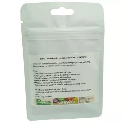 Dr. Romas Homeopathy HD-41 Food Poisoning 2 Bottles - 16 gms (Each)