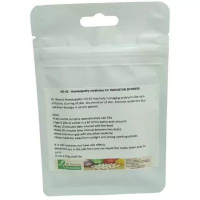 Dr. Romas Homeopathy HD-42 Radiation Sickness 2 Bottles - 16 gms (Each)