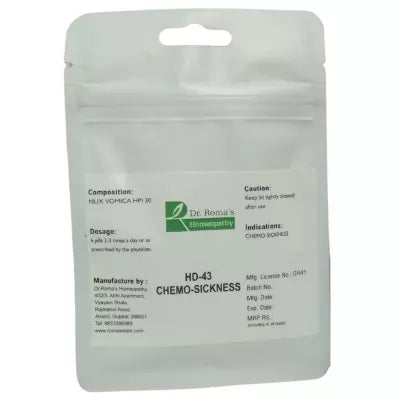 Dr. Romas Homeopathy HD-43 Chemo-Sickness 2 Bottles - 16 gms (Each)