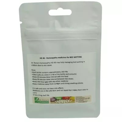 Dr. Romas Homeopathy HD-46 Bed Wetting 2 Bottles - 16 gms (Each)