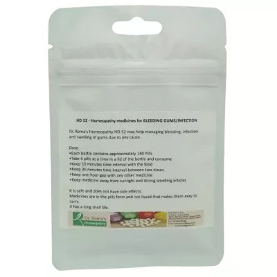 Dr. Romas Homeopathy HD-52 Bleeding Gums/Infection 2 Bottles - 16 gms (Each)