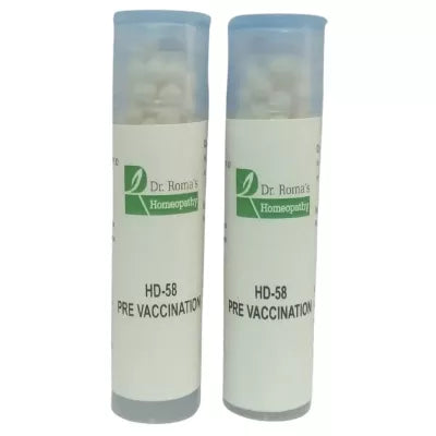 Dr. Romas Homeopathy HD-58 Pre Vaccination 2 Bottles - 16 gms (Each)