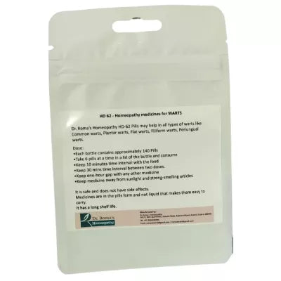 Dr. Romas Homeopathy HD-62 Warts 2 Bottles - 16 gms (Each)