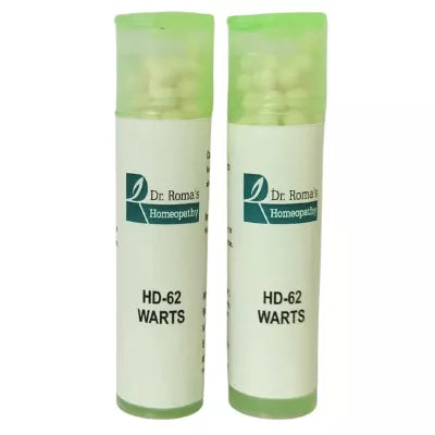Dr. Romas Homeopathy HD-62 Warts 2 Bottles - 16 gms (Each)
