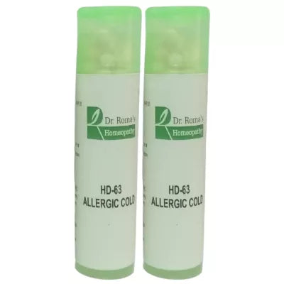 Dr. Romas Homeopathy HD-63 Allergic Cold 2 Bottles - 16 gms (Each)