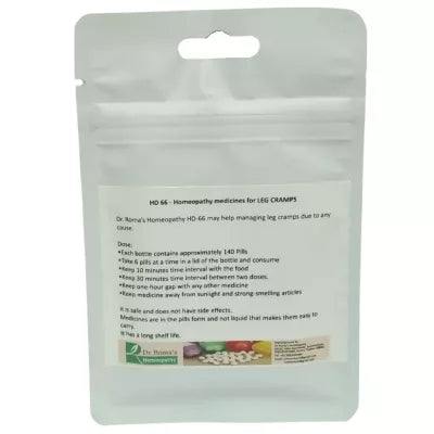 Dr. Romas Homeopathy HD-66 Leg Cramps 2 Bottles - 16 gms (Each)