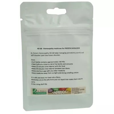 Dr. Romas Homeopathy HD-68 Tendon Injury/Frozen Shoulder 2 Bottles - 16 gms (Each)
