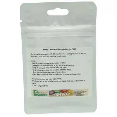 Dr. Romas Homeopathy HD-69 Piles 2 Bottles - 16 gms (Each)