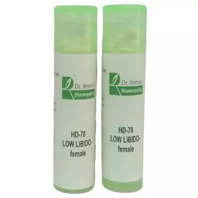 Dr. Romas Homeopathy HD-70 Low Libido- Female 2 Bottles - 16 gms (Each)