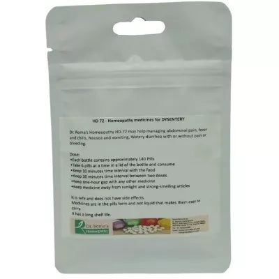 Dr. Romas Homeopathy HD-72 Dysentery 2 Bottles - 16 gms (Each)