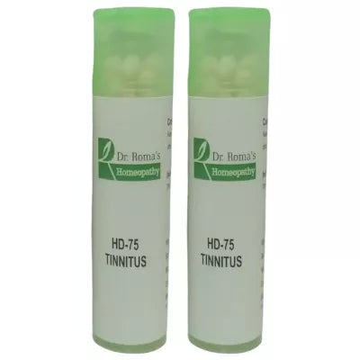Dr. Romas Homeopathy HD-75 Tinnitus 2 Bottles - 16 gms (Each)
