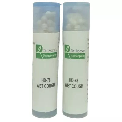 Dr. Romas Homeopathy HD-78 Wet Cough 2 Bottles - 16 gms (Each)