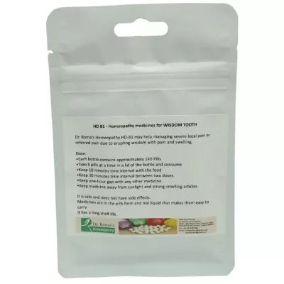 Dr. Romas Homeopathy HD-81 Wisdom Tooth 2 Bottles - 16 gms (Each)