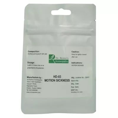 Dr. Romas Homeopathy HD-83 Motion Sickness 2 Bottles - 16 gms (Easy)