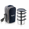 Pigeon Vibe Stainless Steel Lunch Carrier Set of 3 Containers (250ml, 350ml & 500ml)