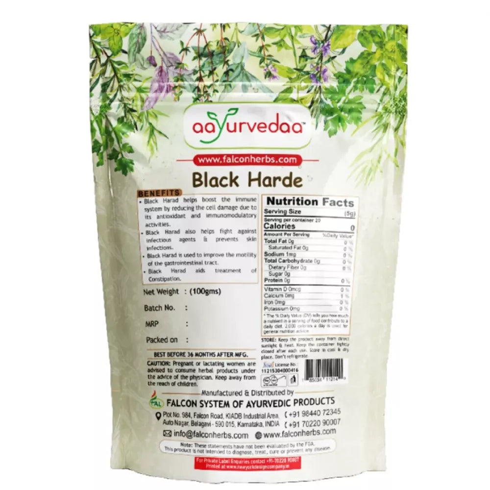 Aayurvedaa Black Harde - 100 gms
