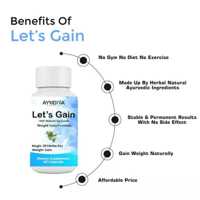 Ayudiva Herbals Let's Gain - 60 caps