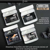 Luster Cosmetics Charcoal Facial Kit | Massage Cream & Massage Gel & Facial Scrub & Face Pack – 4x500ml