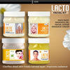 Luster Cosmetics Lacto Facial Kit | Massage Cream & Massage Gel & Facial Scrub & Face Pack – 4x500ml