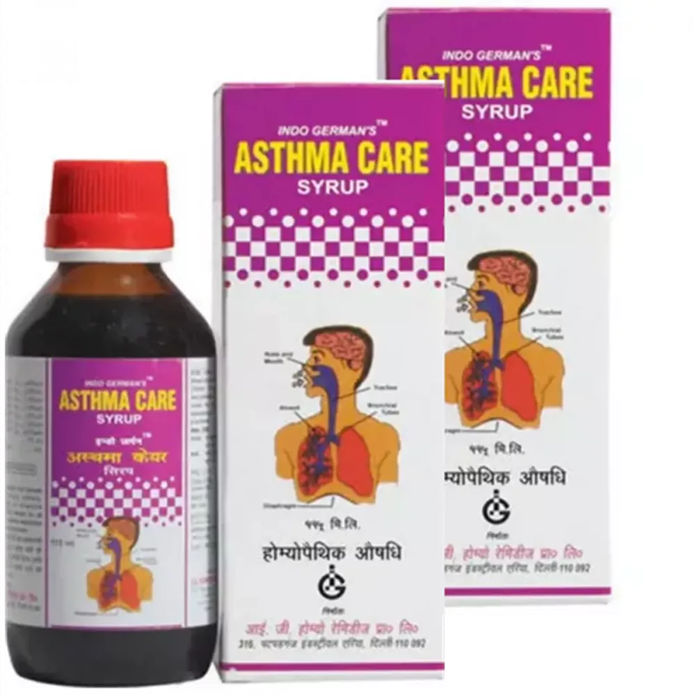 Indo German Asthma Care Syrup - 180 ml (Pack of 2)