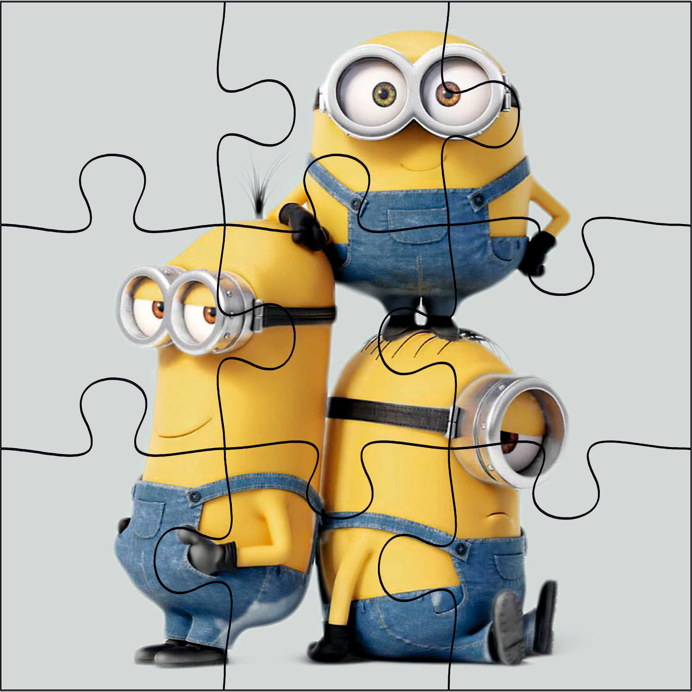 Wooden Jigsaw Puzzles - Minions and Friends Anime Cartoon Characters for Kids