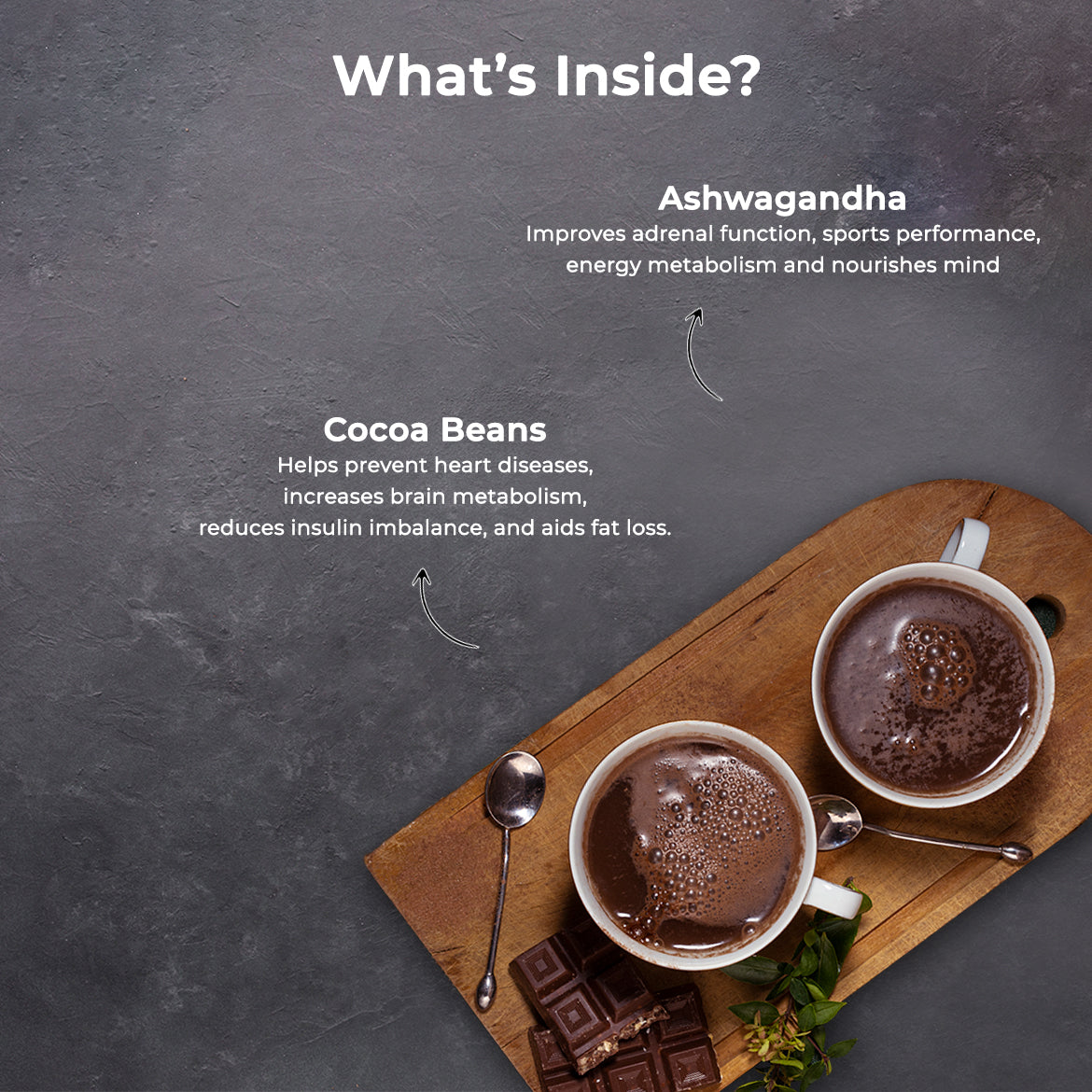 Auric Drinking Hot Chocolate with Ashwagandha