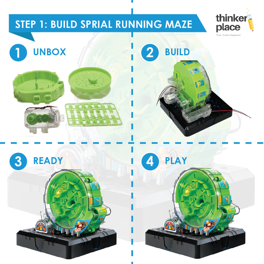 DIY Spiral Running Maze - Learn about Permutations & Combinations