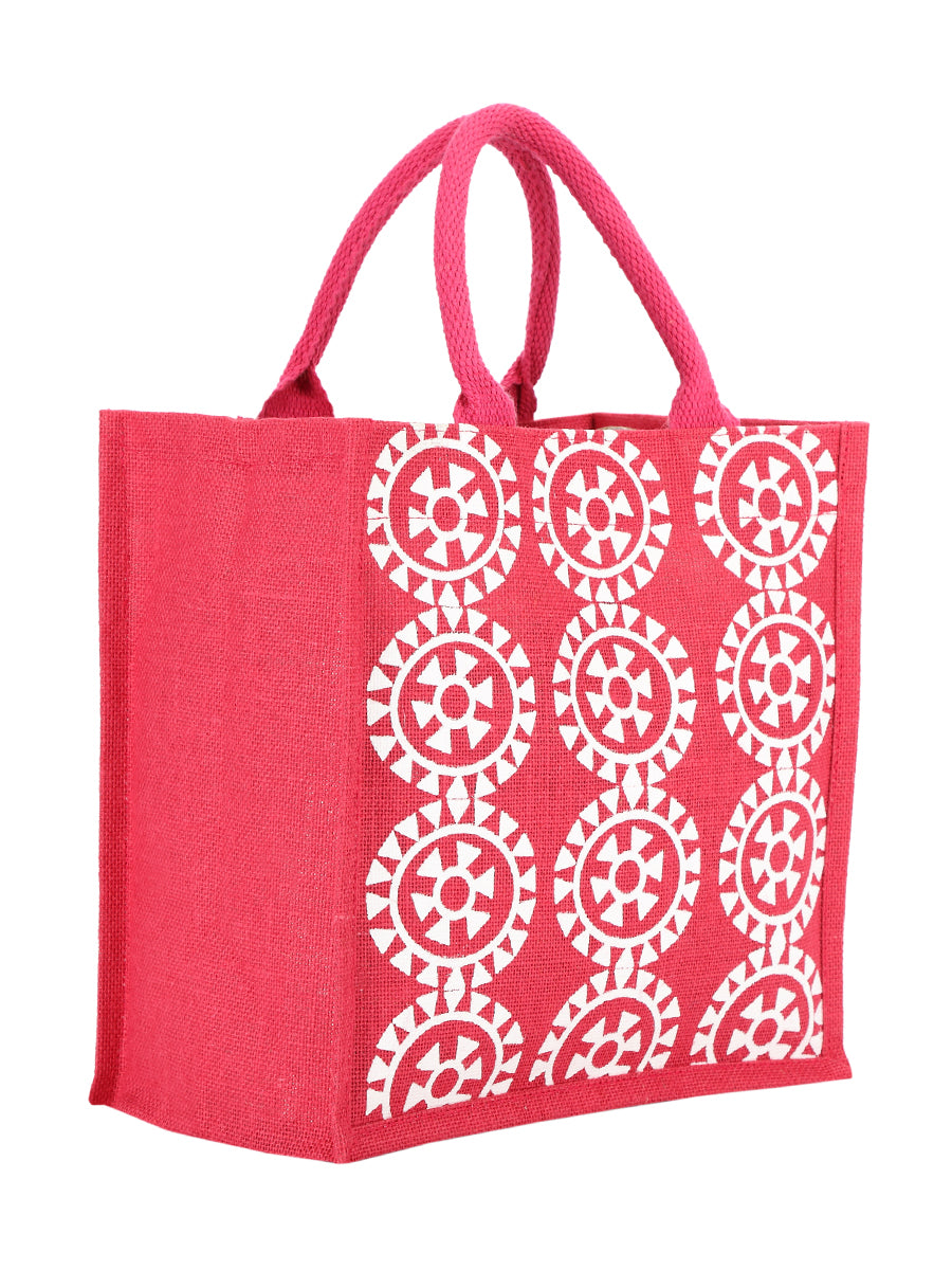 Jute Cottage Round Print All Over Lunch Bag