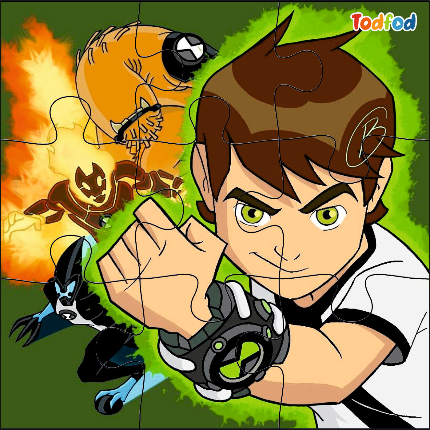 Wooden Jigsaw Puzzles - Ben 10 Anime Cartoon Characters