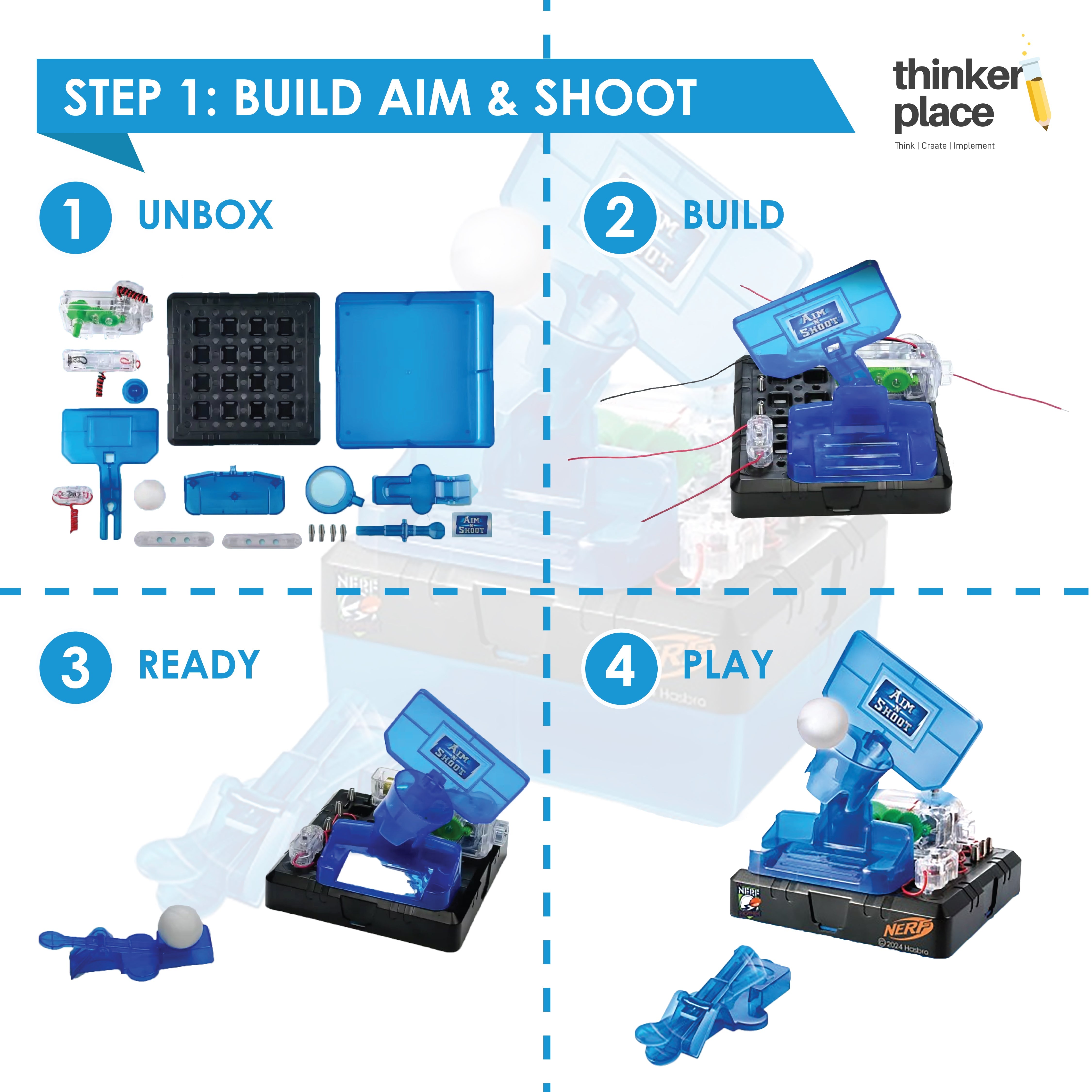Nerf DIY Aim and Shoot - Learn about Distance & Speed