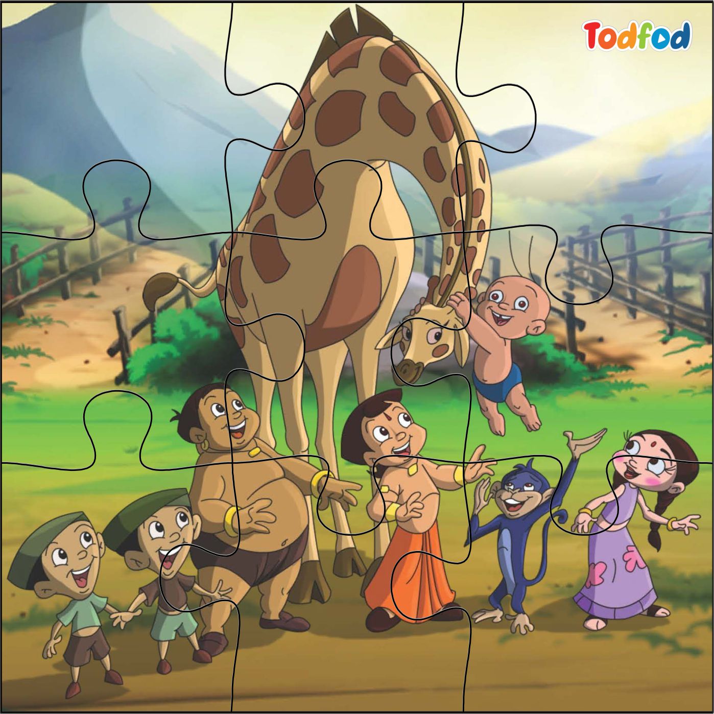 Wooden Jigsaw Puzzles - Chota Bheem & Friends Anime Cartoon Characters