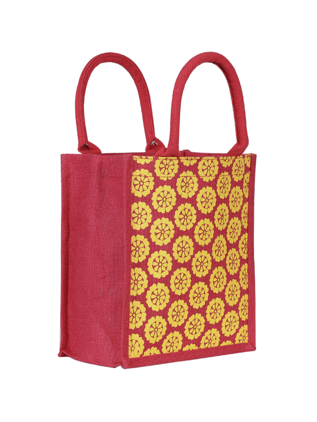 Jute Cottage Pocket Zipper Lunch Bag 100% Genuine Jute Stylish