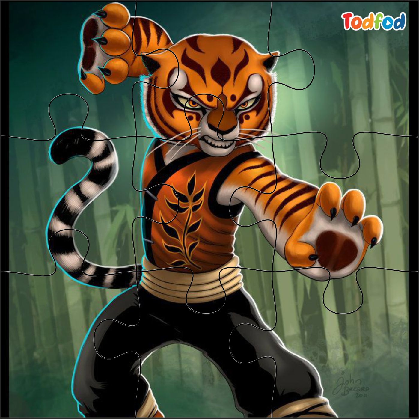 Wooden Jigsaw Puzzles - Kung Fu Panda Anime Cartoon Characters for Kids
