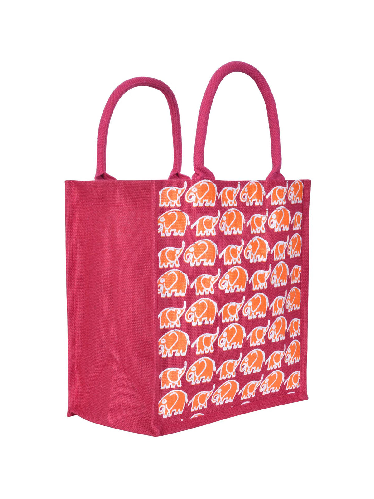 Jute Cottage Elephant Print Lunch Zipper Bag