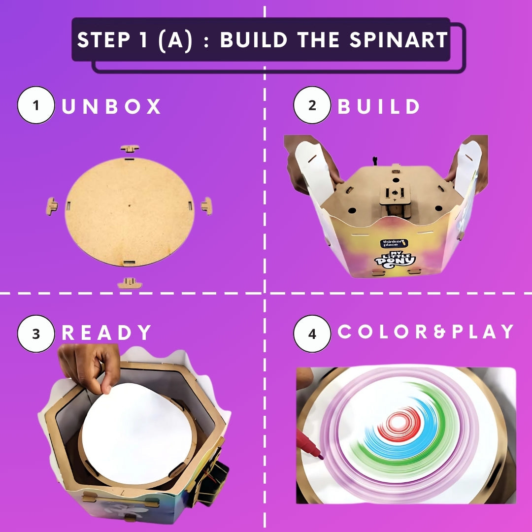 My Little Pony DIY Spin Art Machine - Learn about Colors
