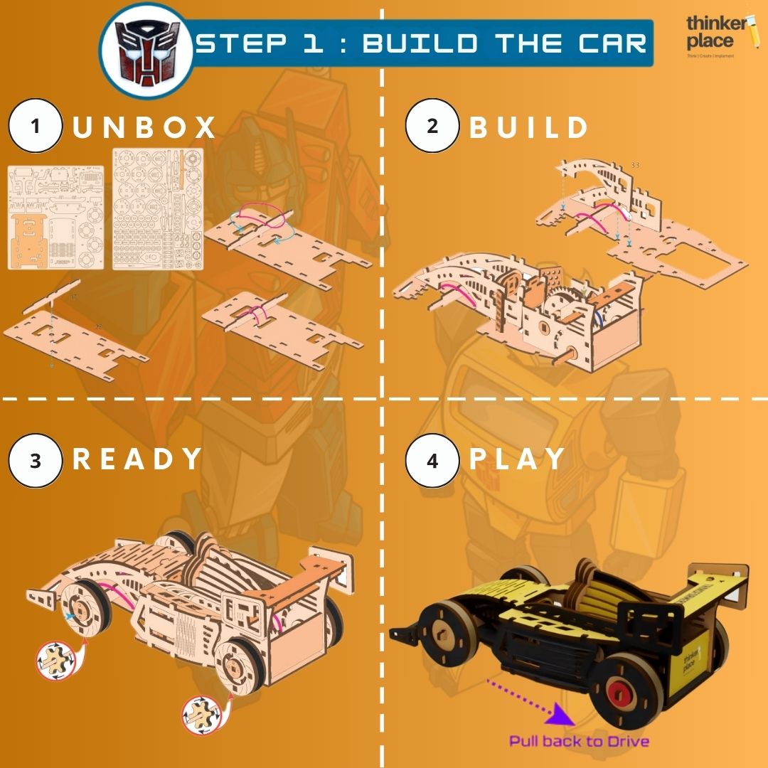 Transformers Bumblebee DIY  Race Car- Learn about Velocity