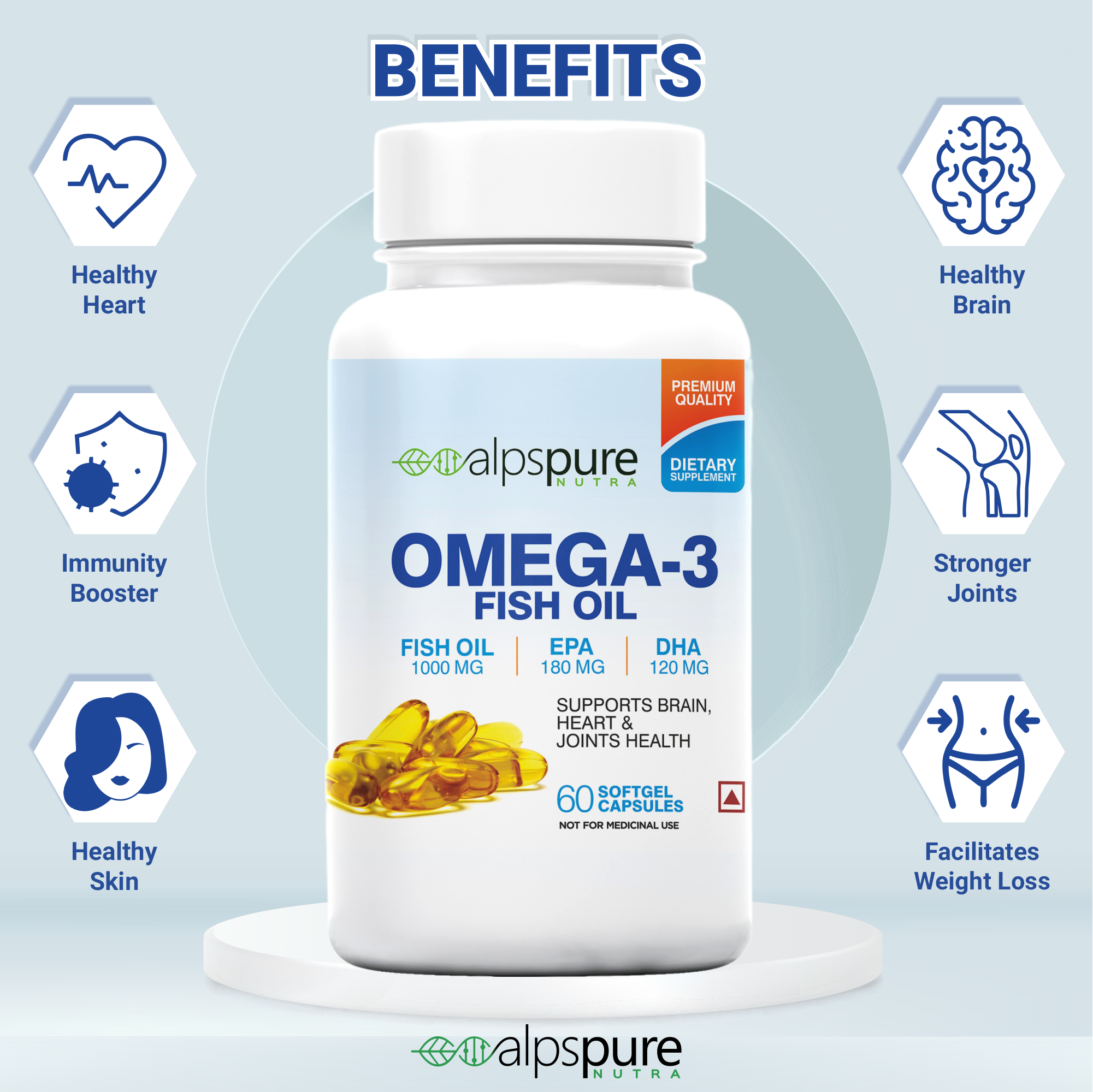 Alpspure Nutra Omega-3 & Sports Multivitamin Combo