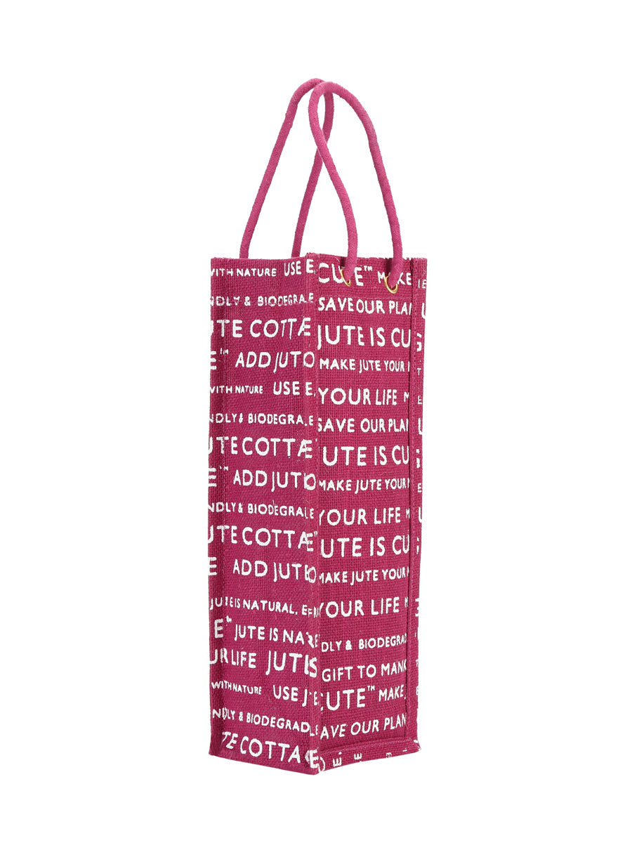 Jute Cottage Bottle Bag Jute Cottage Printed